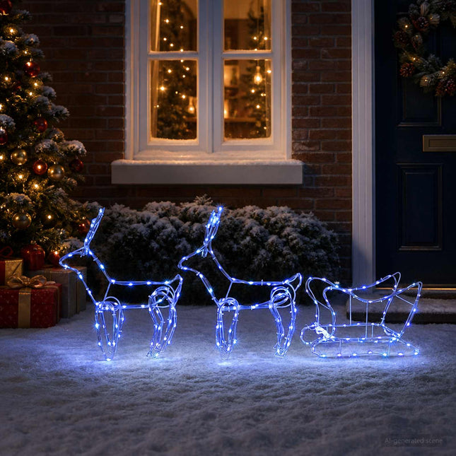 Render & Slede Kerstdecoratie Loviisa 240 Led's Blauw