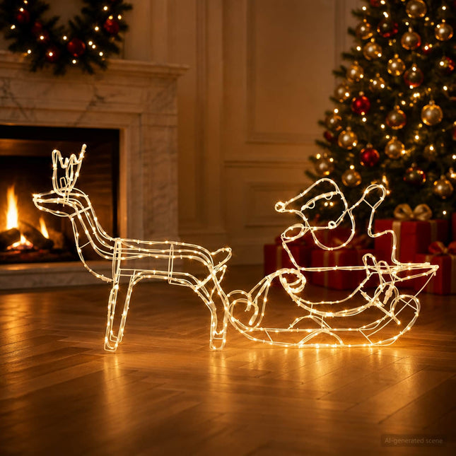 Render & Slede Kerstdecoratie Loviisa 320 Led's Warmwit