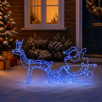 Render & Slede Kerstdecoratie Loviisa 320 Led's Blauw