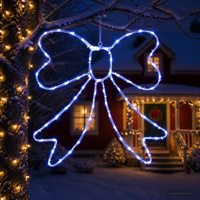 Led-Kerststrik Lichtslang Loviisa 70 Led's Blauw 50 X 51 Cm
