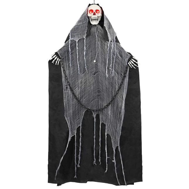 Hangende Magere Hein Voor Halloween Spooka Zwart 112 X 164 Cm