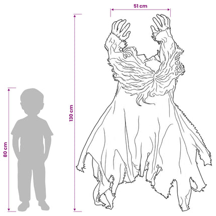 Halloween Decoratie Zombie Spooka Bruin 94 X 130 X 29 Cm