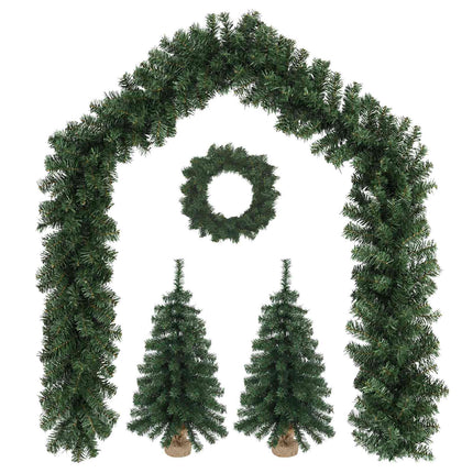 Mini-Kerstbomenset 45 Cm Pvc Groen