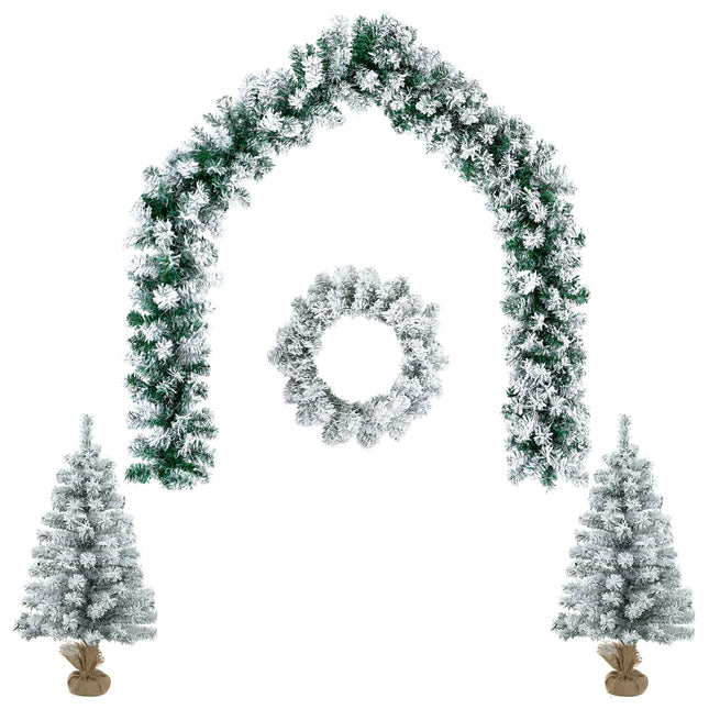 Mini-Kerstbomenset 60 Cm Pvc Wit