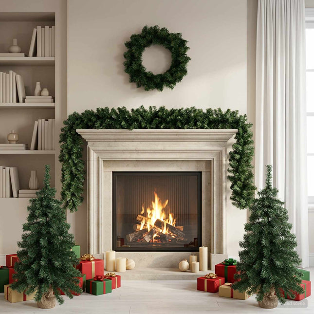 Mini-Kerstbomenset 90 Cm Pvc Groen