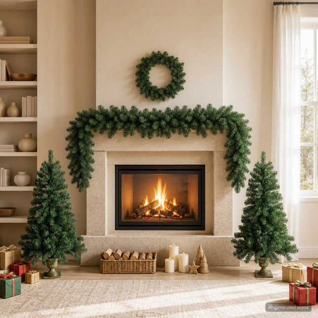 Mini-Kerstbomenset 120 Cm Pvc Groen