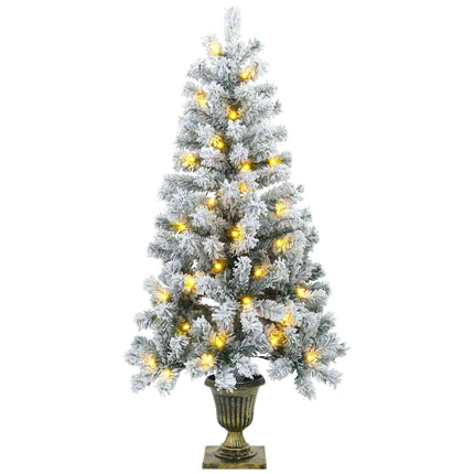 Mini Kerstboom 120 Cm 175 Led's Warmwit Pvc Wit