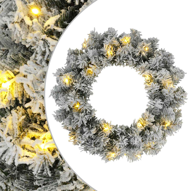 Kerstkrans Wit Ø 50 Cm Pvc 25 Led's