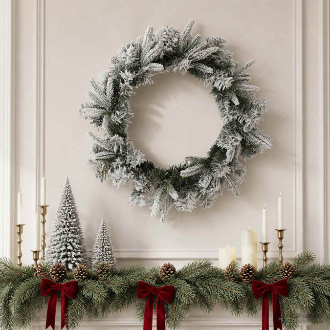 Kerstkrans Wit Ø 50 Cm Pvc En Pe