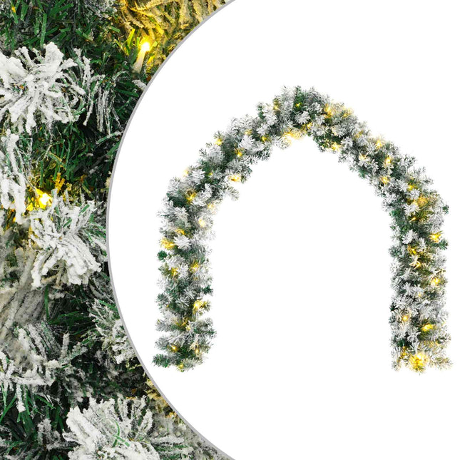 Kerstkrans Wit 270 Cm Pvc 50 Led's