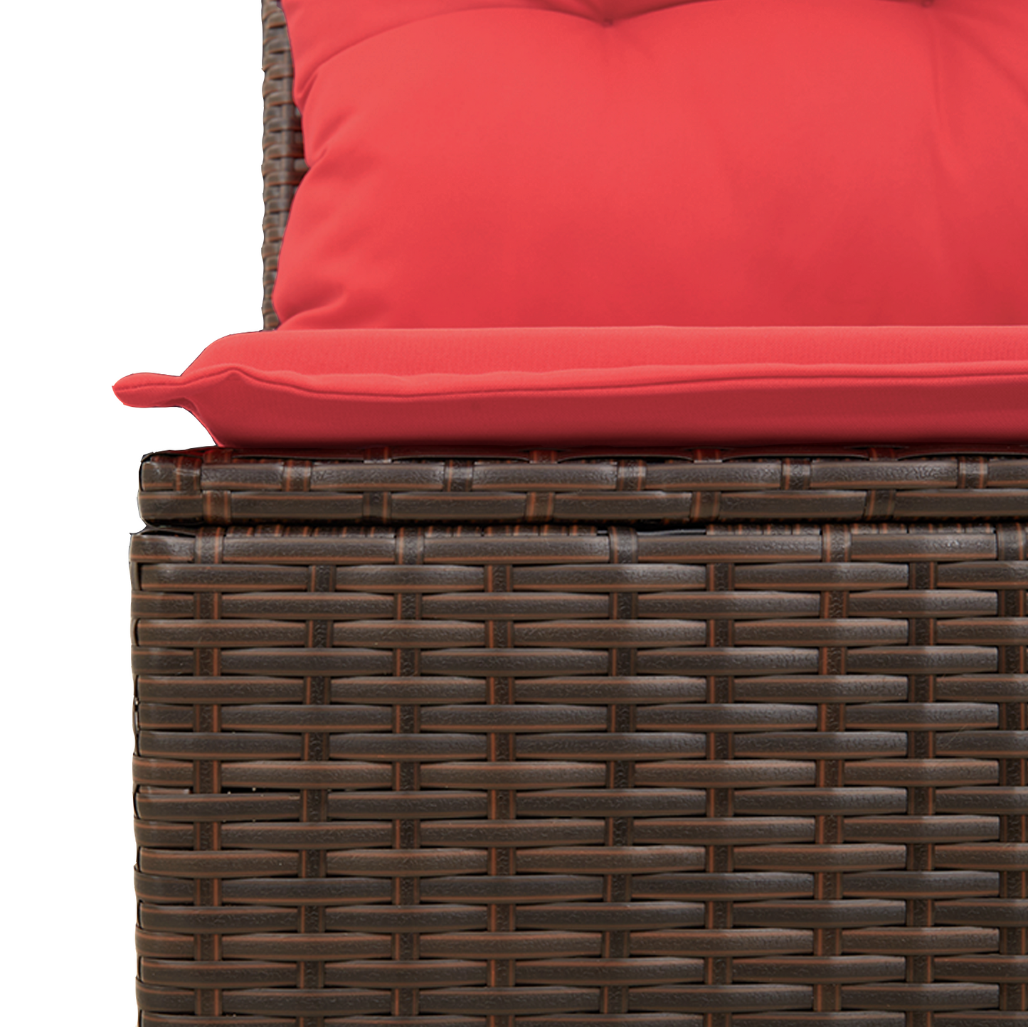 Tuinbank Met Kussens 4-Zits Poly Rattan