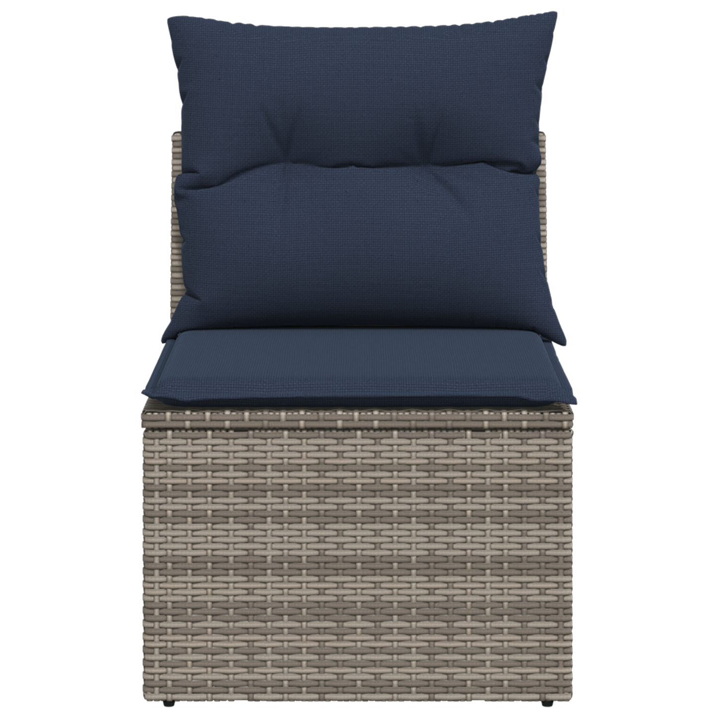 Tuinbank Zonder Armleuning Met Kussens Poly Rattan
