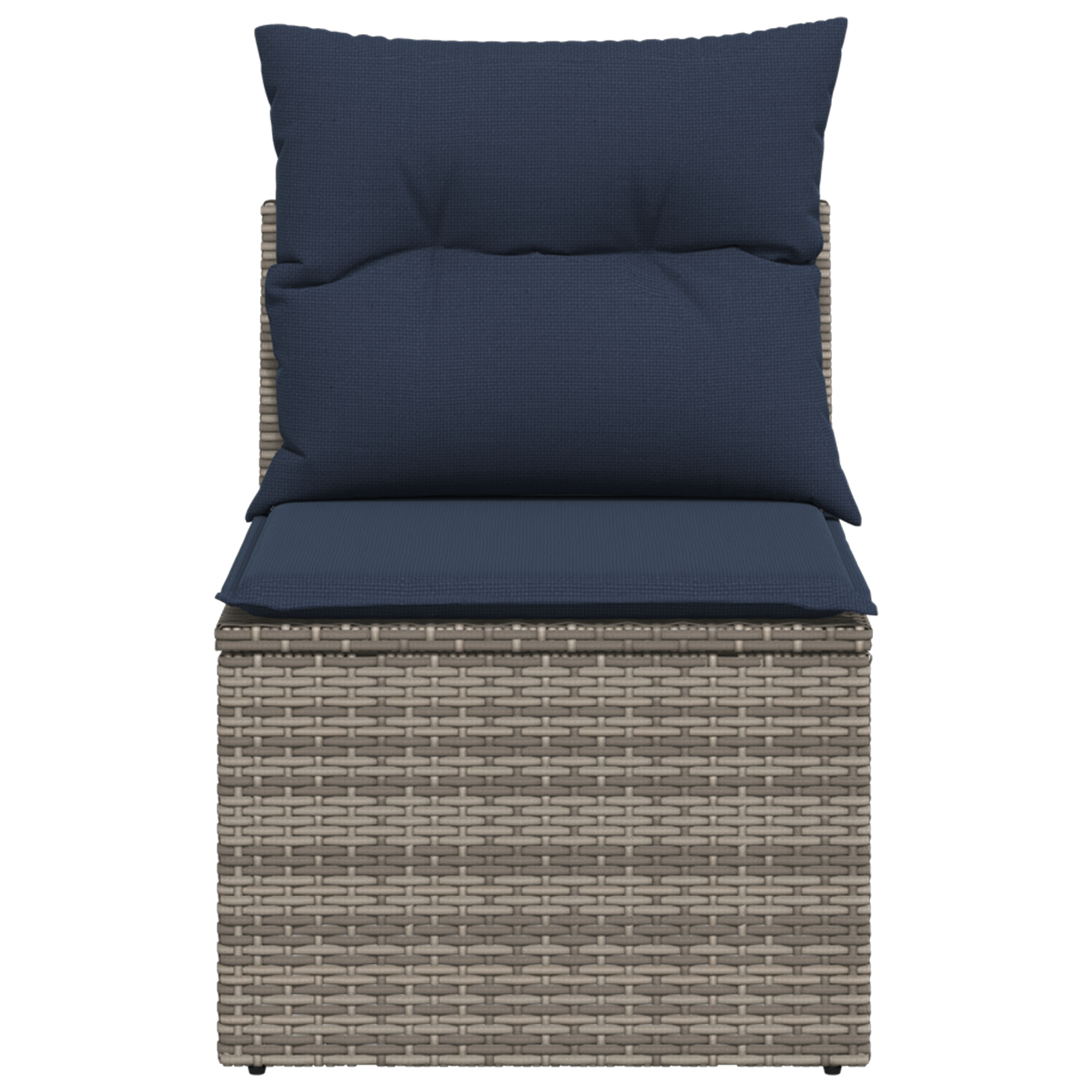 Tuinbank Zonder Armleuning Met Kussens Poly Rattan