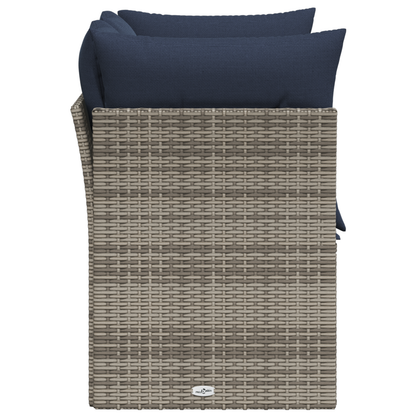 Tuinbank 2-Zits Met Kussens Poly Rattan