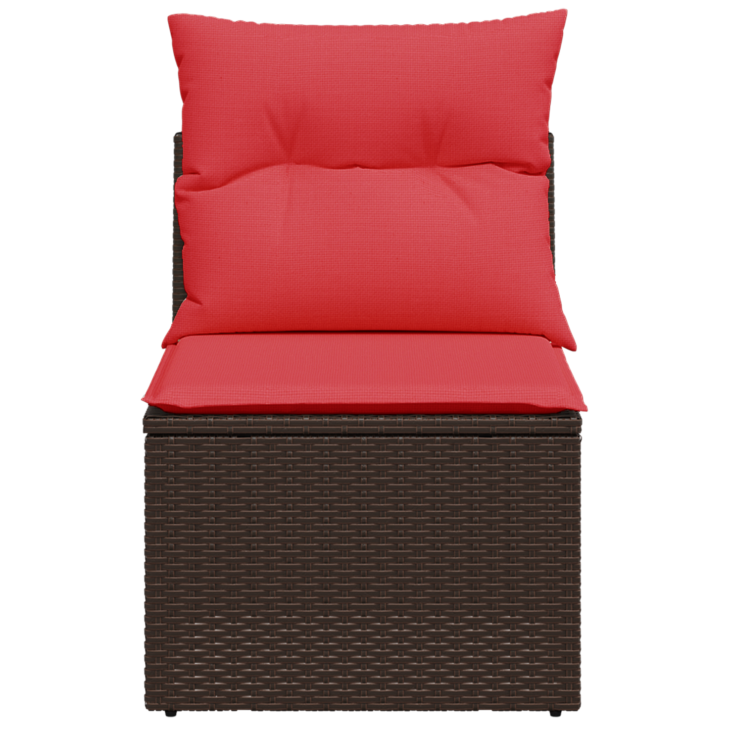 Tuinstoel Zonder Armleuningen Met Kussens Poly Rattan
