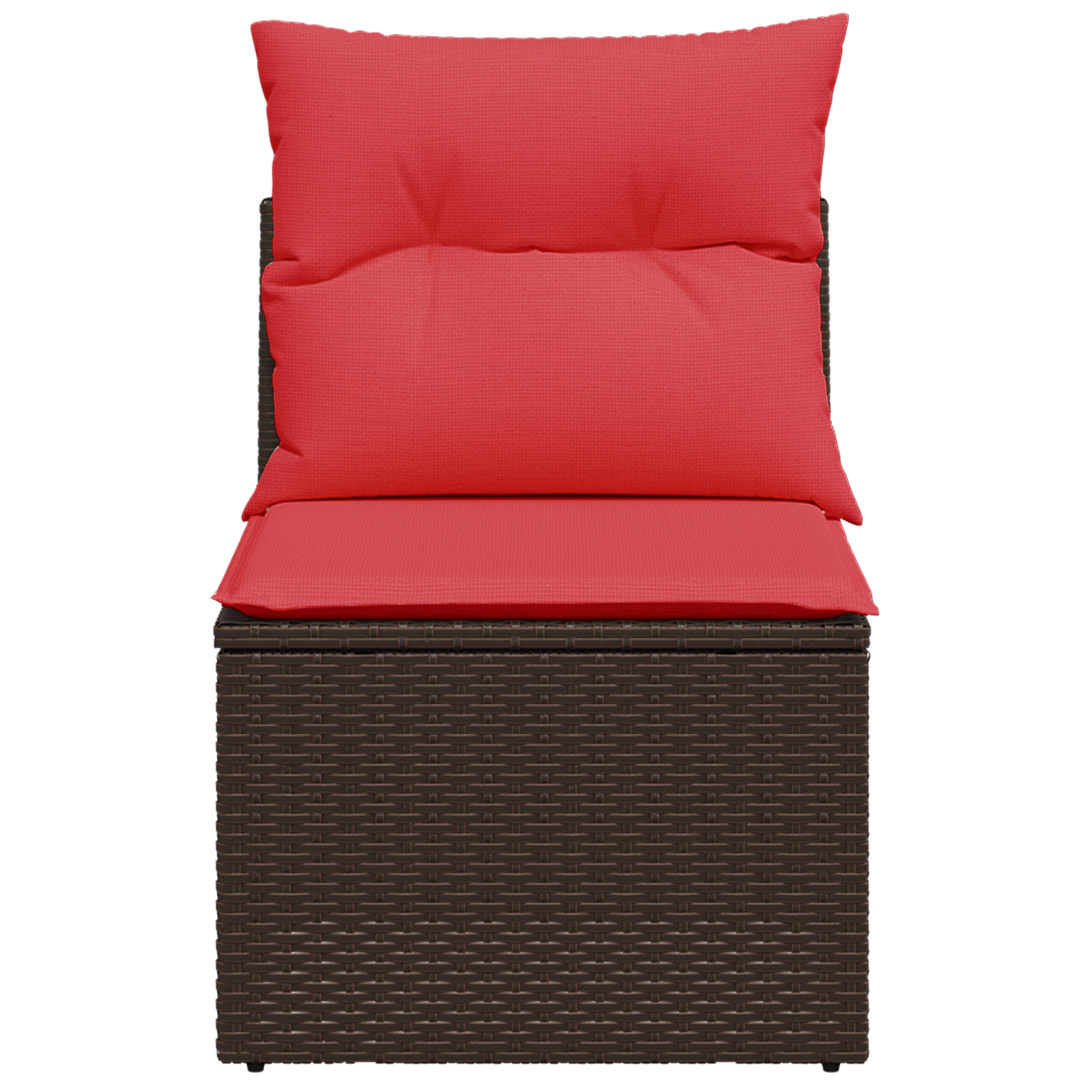 Tuinstoel Zonder Armleuningen Met Kussens Poly Rattan