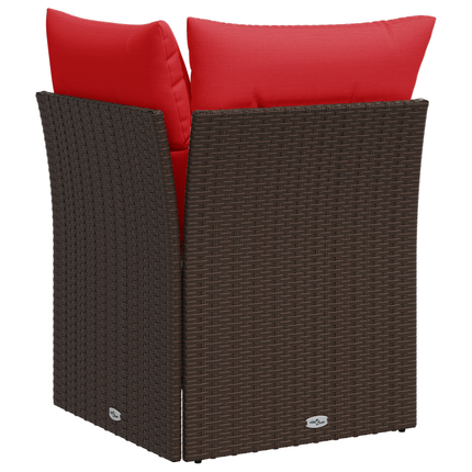 | Tuinbank | Met Kussen Met Opslag 62 X 62 X 69 Cm Poly Riet