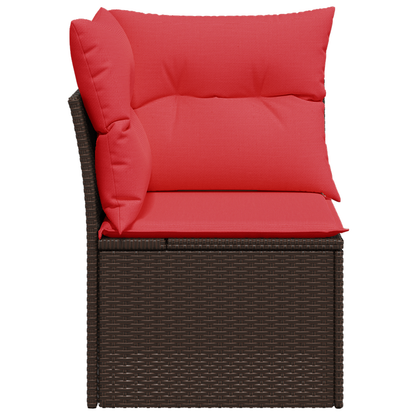 Tuinhoekbank Met Kussens Poly Rattan