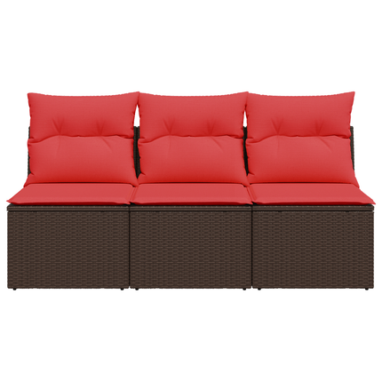 | Tuinbank | Met Kussen Met Opslag 165 X 62 X 69 Cm Poly Riet