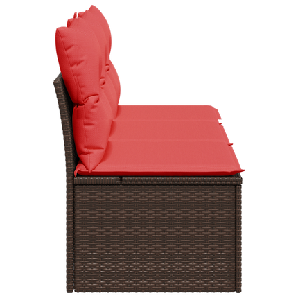 | Tuinbank | Met Kussen Met Opslag 165 X 62 X 69 Cm Poly Riet