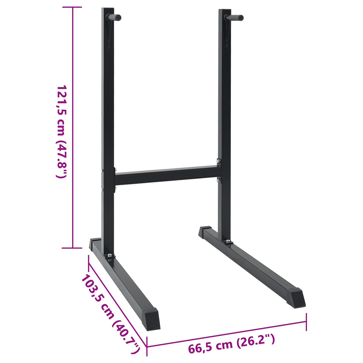 Dip Station 120 kg 66x104x122 cm Staal