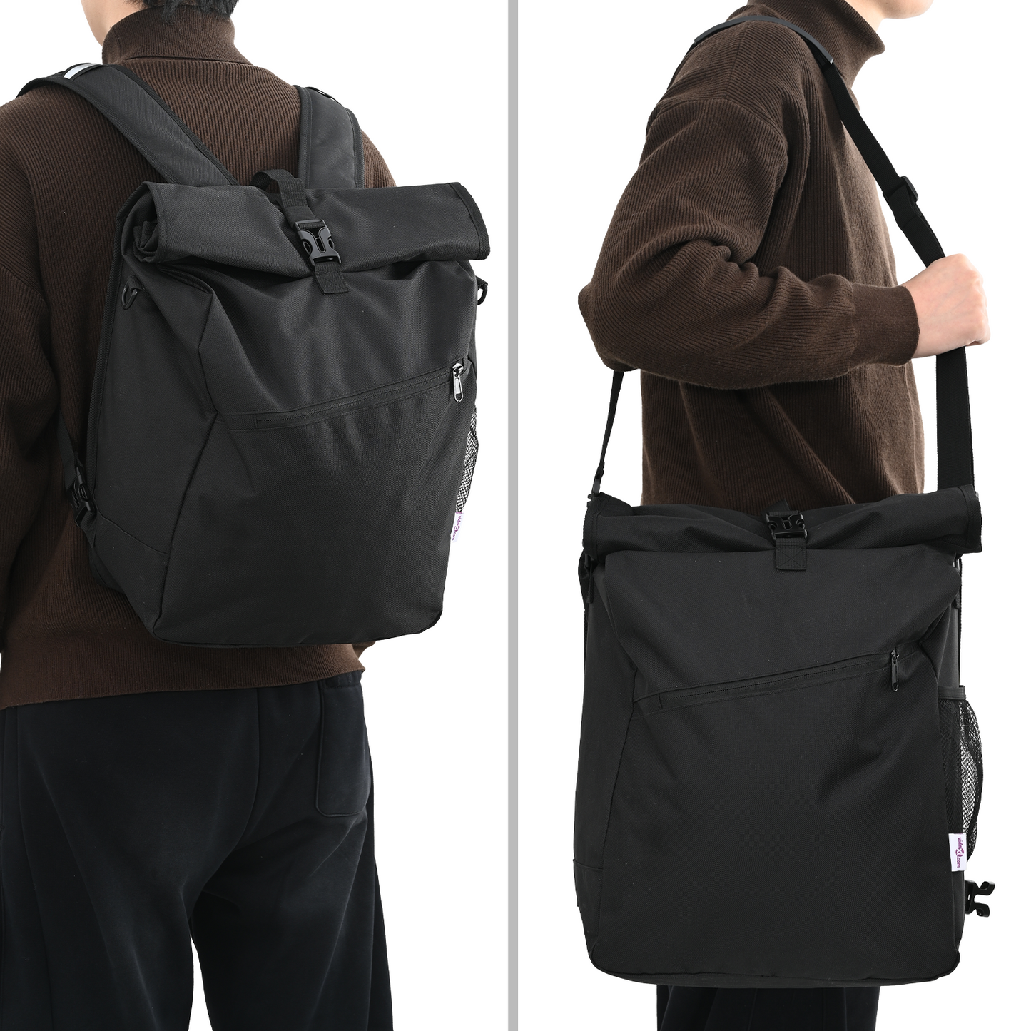 Fietstas voor Bagagedrager 25 L Zwart 33x16x48 cm